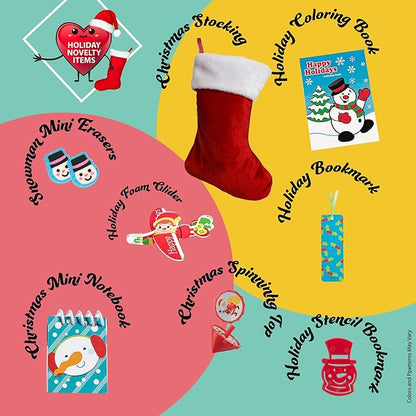 Gift A Snack - Christmas Stocking Stuffed, Pre-filled Holiday Snack Box Care Package + Greeting Card (40 Count) Sweet Treats Gift Basket, Candies Chips Cravy Food Assortments & Variety Gifts