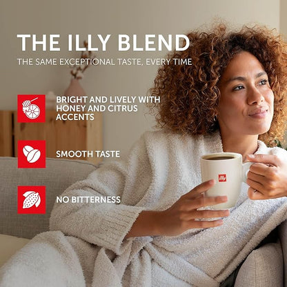 Illy Whole Bean Coffee, Costa Rica Medium Roast - Notes of Caramel, Chocolate, and Vanilla - 100% Arabica - Whole Beans - Pressurized Packaging Sealed for Freshness - 8.8oz can (Pack of 6)