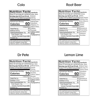 sodastream Flavors Original Variety Pack 440ml 4 Pack, 59.5 Fl Oz
