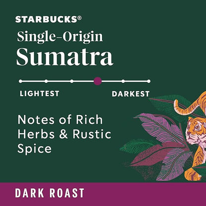 Starbucks Ground Coffee, Dark Roast Coffee, Sumatra, 100% Arabica, 1 bag (18 oz)