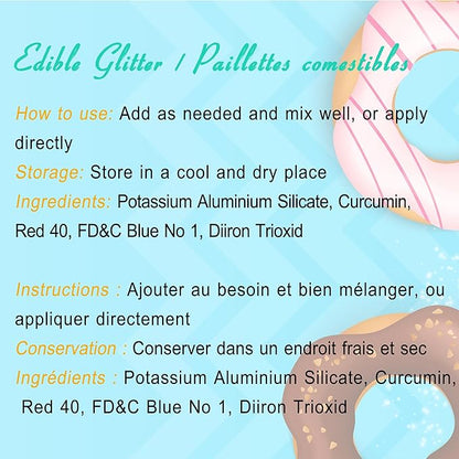 Iridescent Edible Glitter Spray - 22g Edible Luster Dust Metallic Food Grade Glitter for Drinks, Cake Decorating, Baking - Food Coloring Powder Shimmer for Cocktail, Icing, Candy
