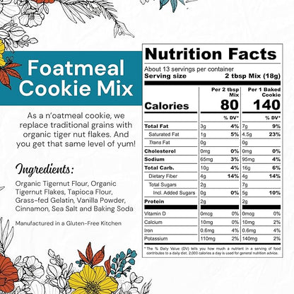 eat G.A.N.G.S.T.E.R. Foatmeal Cookie Mix - Allergy-Friendly Baking Mix, No Dairy, Nuts, Gluten, Dairy - Grain-Free Oatmeal Alternative - For Paleo & AIP Diets, Bake Cookies, Fruit Crumbles & Bars