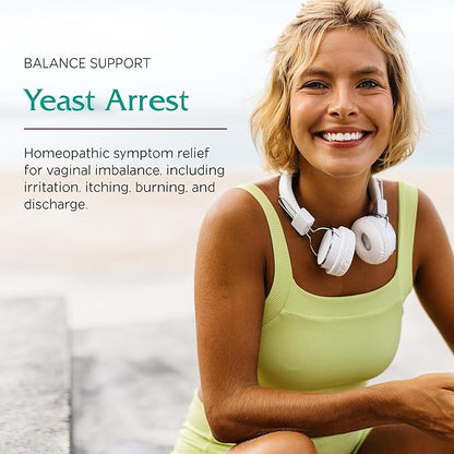 Vitanica Yeast Arrest, Homeopathic Vaginal Suppositories, for Yeast Infection Symptoms, Relieves Burning, Itching & Discharge, with Boric Acid, Tea Tree Oil & Probiotics, Vegan (Yeast Arrest, 14)