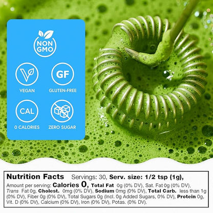Matchabar Matcha Powder (80g) - Ceremonial Grade Authentic Japanese Matcha Green Tea Powder - Matcha Green Tea Powder Harvested in Japan - Matcha Tea Powder Latte - Zero Sugar, Vegan & 0 Calories
