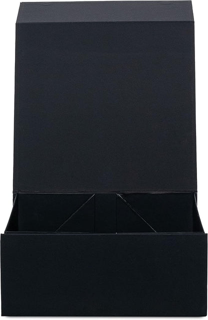 Prime Line Packaging Christmas Gift Boxes with Lids, Holiday Gift Boxes for Presents, Extra Large Black Magnetic Gift Box for Gift Wrapping, Weddings, Storage, Bulk, 14x14x6, 15 Pack