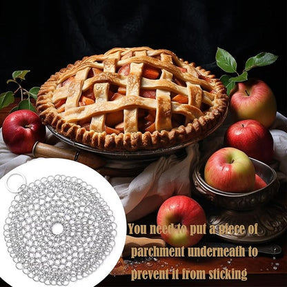 1 Pcs Stainless Steel Pie Weights, Universal Weights Suitable for 7-10 Inch Pies, Replacement for Traditional Ceramic Baking Weights, Suitable for Home Bakers and Professional Chefs