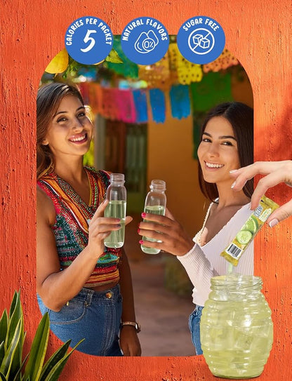 Klass Aguas Frescas | Drink Mix Cucumber Limeade | Sugar Free Drinks! (40 Count Powder Stick Packets)