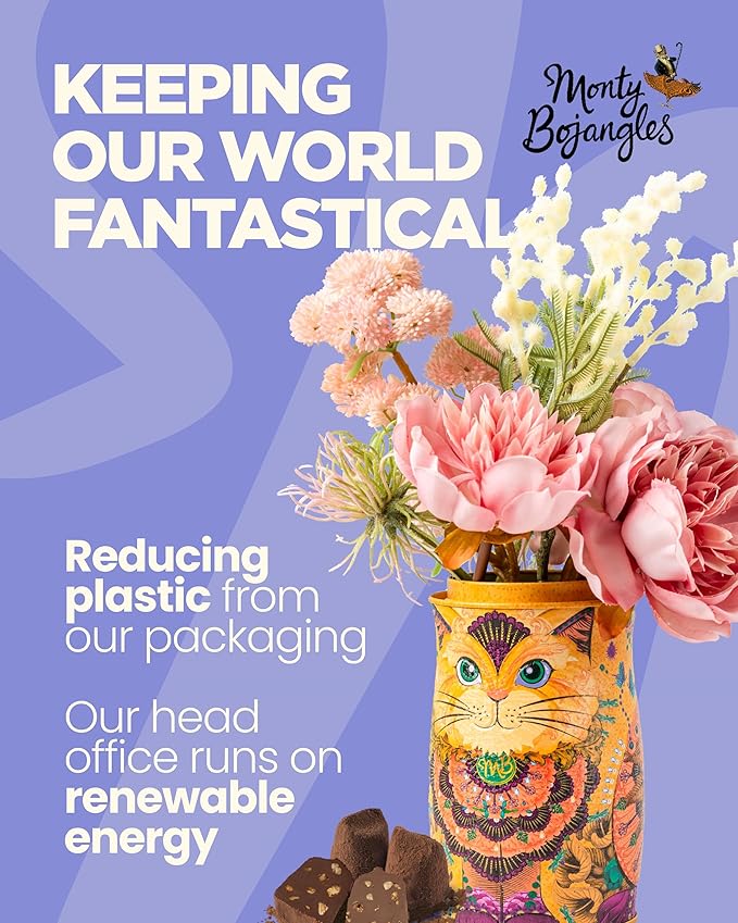 Monty Bojangles Kit-Tins Cocoa Dusted Chocolate Truffles Gift Set (4 x 1.27oz) Four Flavors In One, Luxury Chocolatey Truffles - Collectable Cat Tins, Chocolate Gift Box With Bespoke Design