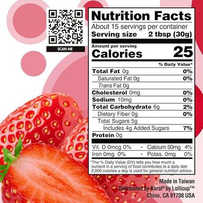 Tea Zone [1 Pound] Strawberry Popping Pearls, Bursting Pearls for Teas, Shakes, Smoothies, Dessert Toppings
