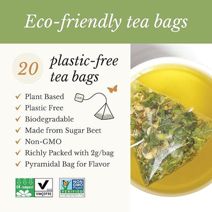 Wild Bliss Organic Wild Hawthorn Leaf and Flower Herbal Tea - Caffeine Free Heart Health Herbal Support - 20 Plant Based Tea Bags