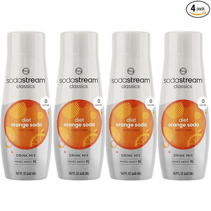 SodaStream Sparkling Drink, Diet Orange, 14.8 Fl Oz (Pack of 4)
