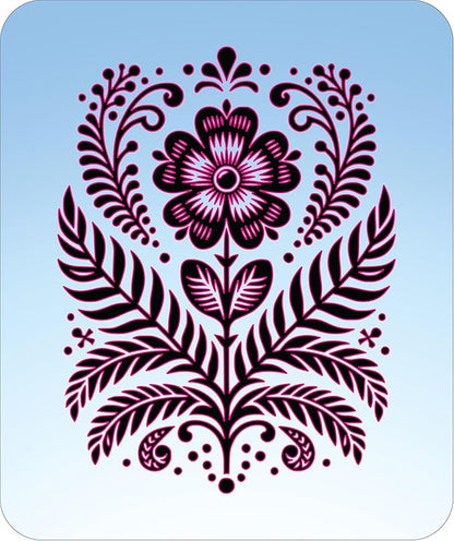 Scandinavian Flower 3 Stencil - Nordic Minimalist Floral Design for Hygge Décor, DIY Crafts, Wall Art, and Modern Home Styling from The Artful Stencil