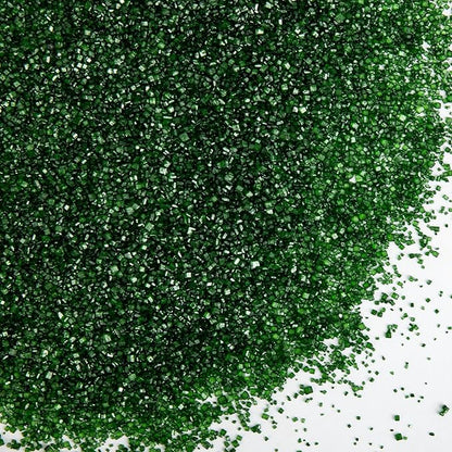 Edible Green Sprinkles,Christmas Sanding Sugar Sprinkles,150g/5.3oz,Edible Sugar Crystals for Cake Decorating,Sprinkle Mix for Cookies,Ice Cream,Fondant Cake,Caramel Apples,Cupcakes,Desserts,Wedding Party Valentines Halloween Christmas Supplies
