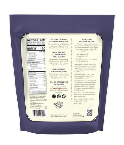 Bob's Red Mill Artisan Bread Flour, 3 Pound (Pack of 4) - Unbleached, Unbromated, Non-GMO, Vegan
