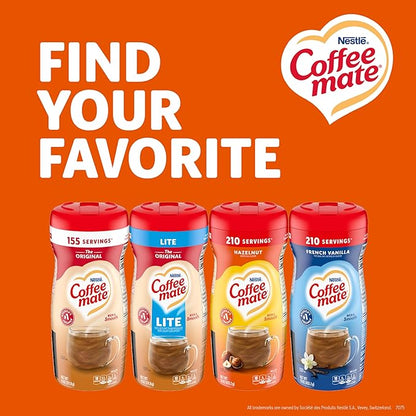 Nestle Coffee mate Coffee Creamer, Hazelnut, Non Dairy Powder Creamer, 15 oz Canister (Pack of 12)