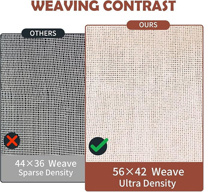 3Pcs Reusable Cheesecloth for Straining 20x20 Inch,100 Grade Cheese Cloths Hemmed Edges, 100% Unbleached Cotton Cheese Cloth,Ultra-Dense Cloth Strainer for Yogurt/Nut Milk/Baking Making 56x42 Weave
