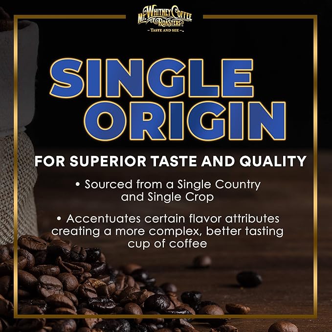 Mt. Whitney Organic Gayo Mountain Sumatra, Medium Dark Roast, Low Acid Coffee (Ground, 5 Lb)