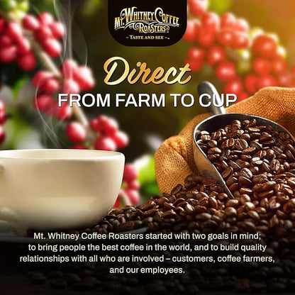 Mt. Whitney Organic Papua New Guinea, Medium Dark Roast, Low Acid Coffee (Ground 5Lb)