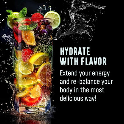 FlavCity Electrolytes Powder Packets - 28 Hydration Packets, Variety Pack - No Added Sugar - Hydration Powder with Real Fruit & Unrefined Sea Salt - Keto & Gluten-Free (28 Stick Packs)