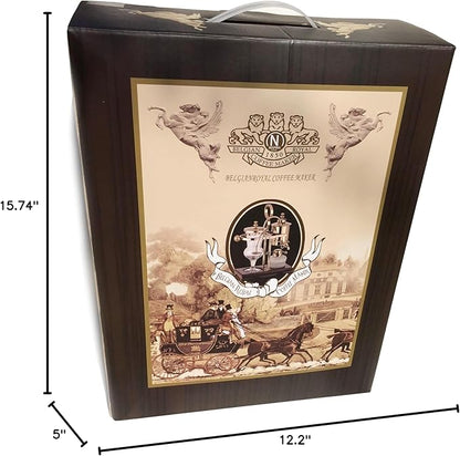Nispira Belgium Royal Family Balance Syphon Unique Gravity Vintage Coffee Maker Vacuum Brewing System Silver 500 ml