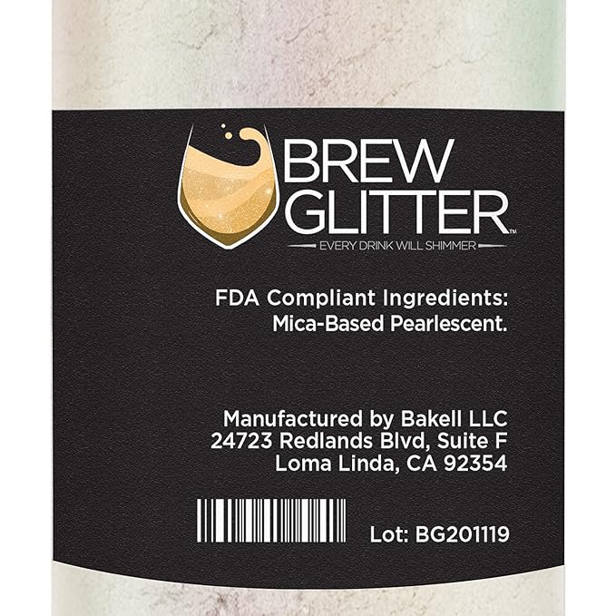 Green Iridescent BREW GLITTER Edible Glitter For Drinks, Cocktails, Beer, Garnish Glitter & Beverages | 100% Edible & Food Grade | Vegan, Gluten, Nut Free (50g, Green Iridescent)