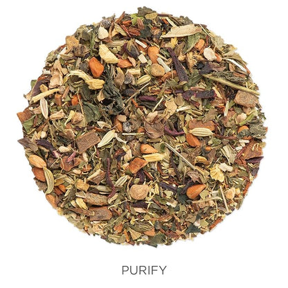 Tea Forte Purify Organic Herbal Tea with Purifying Mate and Dandelion Root, Makes 35-50 Cups, 3.53 Ounce Loose Leaf Tea Canister