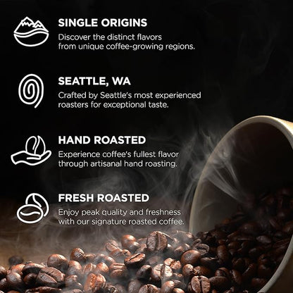 Fonte Coffee Roaster - Home Espresso Coffee - Medium-Dark Fresh Roast - Roasted in Seattle - Single Origin - 12 oz - Spicy, Smoky, Bittersweet Chocolate, Peat - Cerrado