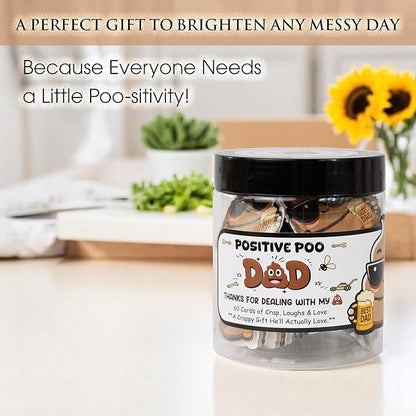 Positive Jar, Affirmation Jar, Emotional Support Jars, Decorative Jars (Poo Dad)