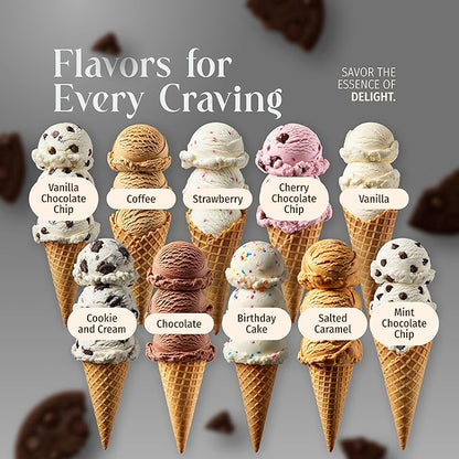 Triple Scoop - Premium Cookies & Cream Ice Cream Mix For Ice Cream Maker. Simple, Easy, Delicious. From Gourmet Mix To Maker in 5 Minutes, Makes 2 Creamy Qrts, Made in USA (1 Pack, Cookies & Cream)