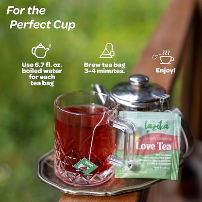 Lazika Herbal Tea Variety Pack with Lovely Presentation Box, 54 Counts, Relaxation Tea Assortment Gift Set, Premium Collection with Pyramid Infuser Bag, Handcrafted
