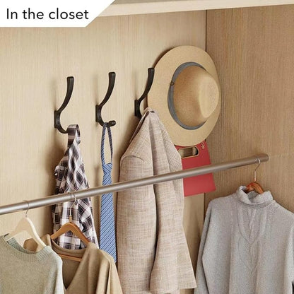 12 Pack Hanging Coat Hooks Wall Mount, Coat Hanger Wall Hangers, Metal Hooks for Hanging Heavy Duty, Screw in Hooks for Hanging Towels, Clothes, Backpack, Hat, Bag, Jacket, Key, Robe, Backpack Grey