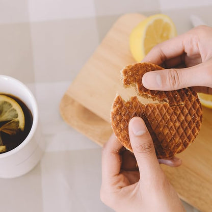 Rip Van Wafels Honey & Oats Stroopwafels - Healthy Snacks - Non GMO Snack - Keto Friendly - Office Snacks - Low Sugar (3g) - Low Calorie Snack - 4 Count