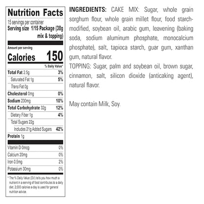 Krusteaz Gluten Free Baking Mix, Cinnamon Swirl Crumb Cake & Muffin Mix, Gluten Free with No Artificial Flavors, Colors or Preservatives, 20 Ounce (Pack of 3)