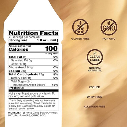Monin - Toasted Marshmallow Syrup, Flavor of Campfire Treats, Natural Flavors, Great for Mochas, Shakes, Cocoas and Cocktails, Non-GMO, Gluten-Free (750 ml)