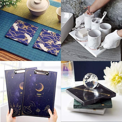 Large Silicone Resin Tray Molds,3PCS Agate Geode Coaster Resin Molds,Include Square,Rectangle Mold,Silicone Mold for Making Coaster,Trays,Cup Mats,Home Decoration
