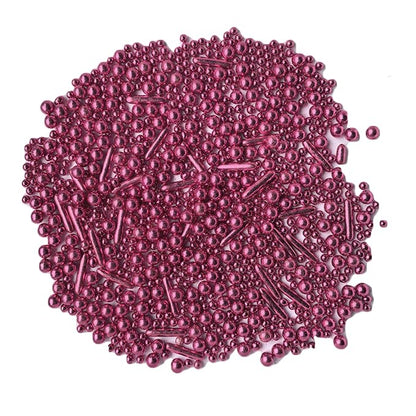 Sprinkles Pink Pearl Sugar Candy Mix Size Baking Cake Decorations Cupcake Toppers Celebrations Shaker Jar Wedding Shower Party (120g/4.2oz）