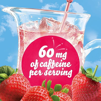 Crystal Light Sugar-Free Energy Wild Strawberry Low Calories Powdered Drink Mix 6 Count Pitcher Packets