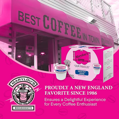 Marylou's Marylou’s Coffee – Hazelnut Creme Flavored Gourmet Coffee – Single Serve Coffee Pods, Compatible with Keurig Brewers – 12 Pods