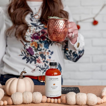 HipStirs Pumpkin Spice Syrup - Our Mix uses Real Ingredients like Pumpkin Puree to Make it a Perfect Spice Latte Mix - Real Infused Syrup (8 Fl Oz)