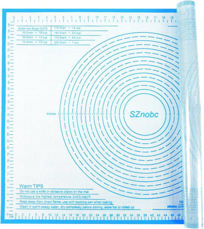 Silicone Pastry Mat 34'' By 26'' Extra Large Baking Mat with Measurements for Dough Rolling, Kneading Board, Kitchen Counter Mats for Dough, Pastry, Fondant, Pie Crust, Cookies, Bread, Pasta, Pizza