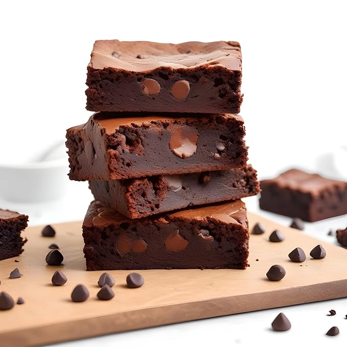 David’s Cookies Gluten-Free Chocolate Chip Brownies 9 Pack - Decadent Fresh Baked Gourmet Brownie Basket Treats - Great for Sharing and Gifting - Ideal Gourmet Food Gift, Healthy Snacks For Everyone