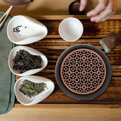 Ceramic Tea Pot Warmer Heater Set - Japanese Pottery Teapot Warmer Base With Light Candle Holder - Stove Warmer for Coffee Cup and Tea Set