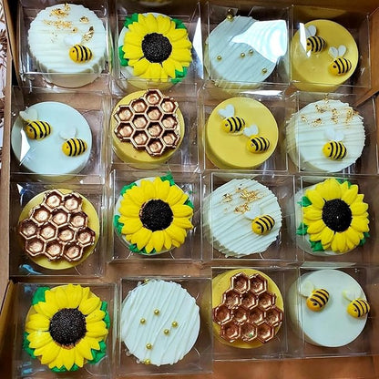 50Pack 2.17x2.17x1.38 Inch Single Macaron Boxes Chocolate Covered Ore Boxes Brownie Boxes S'Mores Treat Boxes Candy Boxes Small Gift Boxes for wedding Bridal Shower Birthday Party Favors