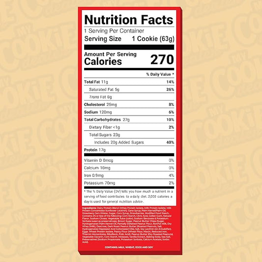 My Cookie Dealer Protein Cookies, Peanut Butter & Jelly (2.2oz, Pack of 12) - 17g Protein per Cookie - Individually Wrapped Workout Snacks for On-The-Go Travel