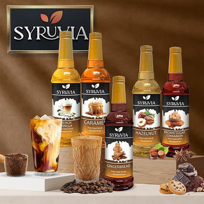 Syruvia Pumpkin Spice Syrup for Coffee 25.4 Ounces Pumpkin Spice Flavored Coffee Syrup
