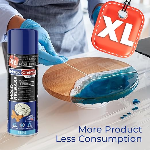 Silicone Mold Release Spray (6x16.9 fl oz/500ml) - Epoxy Resin & Candle Mold Release (6 Pack Mega Size)