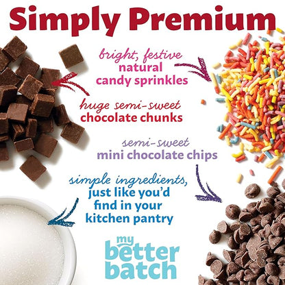 My Better Batch Classic Sugar Cookie Mix, Gourmet Baking Mix for Homemade Taste, 4 Pack (Makes 64 Cookies Total)
