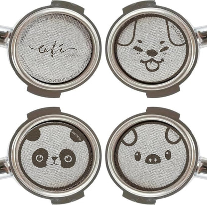 51mm Espresso Accessories Kit, Dosing Funnel and Puck Screen Set, Magnetic Coffee Funnel, 51mm Reusable Espresso Puck Screen, Espresso Tools(Panda)