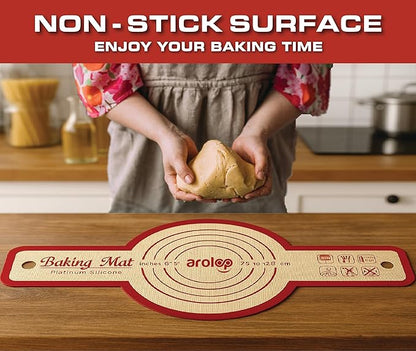 Silicone Sourdough Bread Sling – 2PCS NonStick Baking Mat for Dutch Oven, High Degree Reusable Dough Lifter Liner for Bread Proofing and Baking, Heat Resistant and Easy to Clean with Long Handle