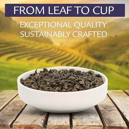 Birdsong Green Iron Goddess: Organic Oolong Tea, light, refreshing, soothing 100% Natural Herbal Tea with Floral and Nutty Taste, Medium Caffeine Alternative to Coffee, Loose Leaf Hot Tea